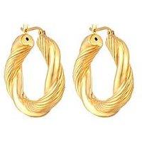 Seol + Gold Chunky Rope Twist Creoles