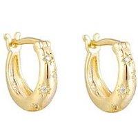 Seol + Gold Cz Star Set Small Hoops