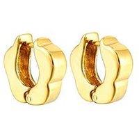 Seol + Gold Flower Huggie Hoops