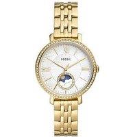 Fossil Jacqueline Sun Moon Multifunction Gold-Tone Stainless Steel Watch