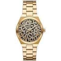 Michael Kors Lennox Three-Hand Gold-Tone Stainless Steel Watch