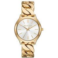 Michael Kors Runway Three-Hand Gold-Tone Stainless Steel Watch