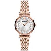 Emporio Armani Women'S Two-Hand, Rose Gold-Tone Stainless Steel Watch