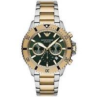 Emporio Armani Chronograph Two-Tone Stainless Steel Watch