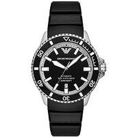 Emporio Armani Sea Explorer Elite Automatic Black Silicone Watch