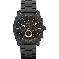 Fossil Men'S Machine Chronograph, Black Stainless Steel Watch