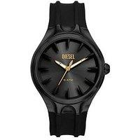 Diesel Men'S D-Sruptor Three-Hand, Black Stainless Steel Watch