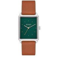 Skagen Hagen Three-Hand Brown Leather Watch