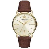 Emporio Armani Men'S Minimalist Three-Hand Date, Gold-Tone Stainless Steel Watch