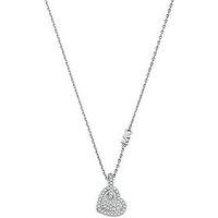 Michael Kors Sterling Silver Pav&Eacute; Heart Pendant Necklace