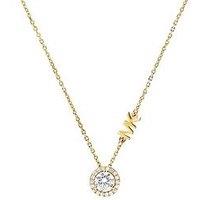 Michael Kors 14K Gold-Plated Sterling Silver Cz Pendant Necklace