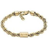 Armani Exchange Gold-Tone Stainless Steel Chain Bracelet