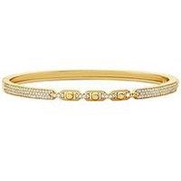 Michael Kors 14K Gold-Plated Sterling Silver Pav&Eacute; Astor Link Bangle