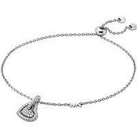 Michael Kors Sterling Silver Pav&Eacute; Heart Charm Bracelet