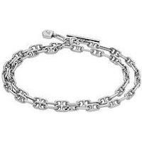 Fossil Heritage D-Link Stainless Steel Chain Bracelet