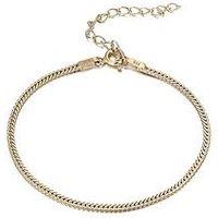 Seol + Gold Flat Snake Chain Bracelet