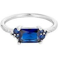 Seol + Gold Sapphire Cz Baguette Ring