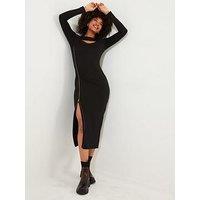 Joe Browns Cut-Out Detail Bodycon Midi Dress - Black