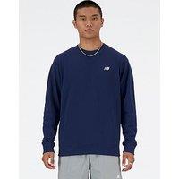 New Balance Mens Sport Essentials French Terry Crew - Navy