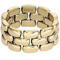 Fossil Women'S Arden Watch Links Gold-Tone Stainless Steel Band Ring