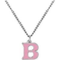 The Love Collection Sterling Silver Enamel Alphabet Charm With Chain - Lilac