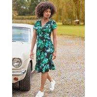 Joe Browns Hallie Floral Printed Jersey Mini Dress - Black
