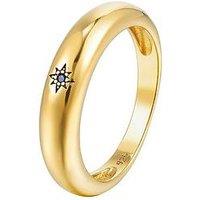 Seol + Gold Sapphire Star Domed Ring