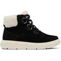 Sorel Womens Explorer 3 Nw Lace Waterproof Boots- Black