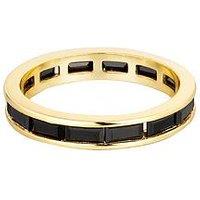 Seol + Gold Black Cz Eternity Ring