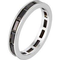 Seol + Gold Black Cz Eternity Ring