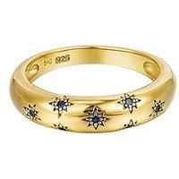 Seol + Gold Starry Sapphire Domed Ring