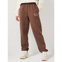 New Balance Womens Seasonal Graphic Sweatpant - Brown