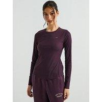 New Balance Womens Micro-Rib Long Sleeve - Brown