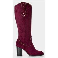 Joe Browns Suede Western Calf Boot - Pink