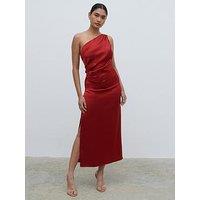 Pretty Lavish Amelia Ruched Midaxi Dress - Red