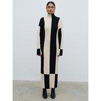 Pretty Lavish Nayah Stripe High Neck Midaxi Dress - Black