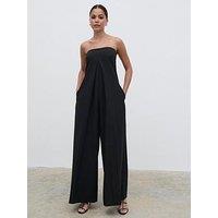 Pretty Lavish Jaden Bandeau Wide Leg Jumpsuit - Black