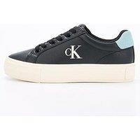 Calvin Klein Jeans Bold Flatform Leather Trainer - Black