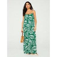 V By Very Strappy Printed Summer Maxi Dress - Print