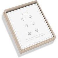 Joma Jewellery Life'S A Charm Mum Earrings In Silver Plating