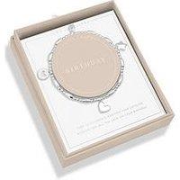 Joma Jewellery Life'S A Charm Birthday Bracelet In Silver Plating