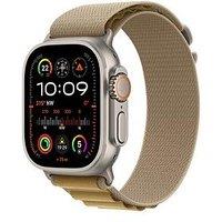 Apple Watch Ultra 2 (Gps + Cellular, 2024), 49Mm Natural Titanium Case With Tan Alpine Loop - Medium
