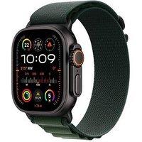 Apple Watch Ultra 2 (Gps + Cellular, 2024), 49Mm Black Titanium Case With Dark Green Alpine Loop - Small