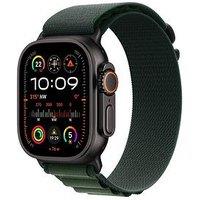 Apple Watch Ultra 2 (Gps + Cellular, 2024), 49Mm Black Titanium Case With Dark Green Alpine Loop - Medium