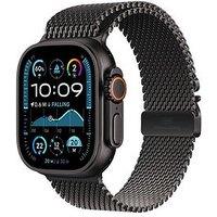 Apple Watch Ultra 2 (Gps + Cellular, 2024), 49Mm Black Titanium Case With Black Titanium Milanese Loop - Small