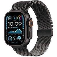 Apple Watch Ultra 2 (Gps + Cellular, 2024), 49Mm Black Titanium Case With Black Titanium Milanese Loop - Medium