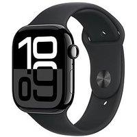 Apple Watch Series 10 (Gps), Jet Black Aluminium Case With Black Sport Band - 46Mm