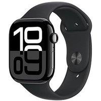 Apple Watch Series 10 (Gps + Cellular), 46Mm Jet Black Aluminium Case With Black Sport Band - S/M