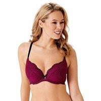 Gossard Superboost Lace Padded Plunge Bra - Purple Potion