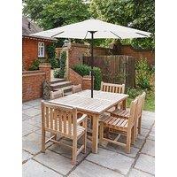 Glamhaus Cream Garden Table Parasol Umbrella 2.7M